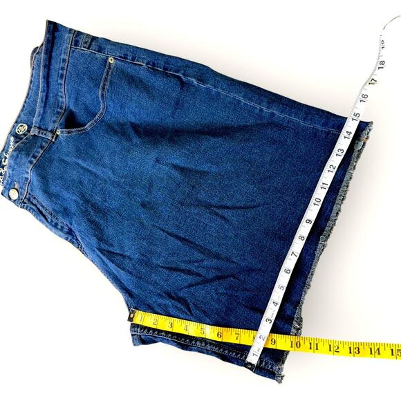 Rock & Stone Denim Bermuda Blue Jeans Shorts Raw Hem Stretchy Plus Size 26W - Picture 12 of 13